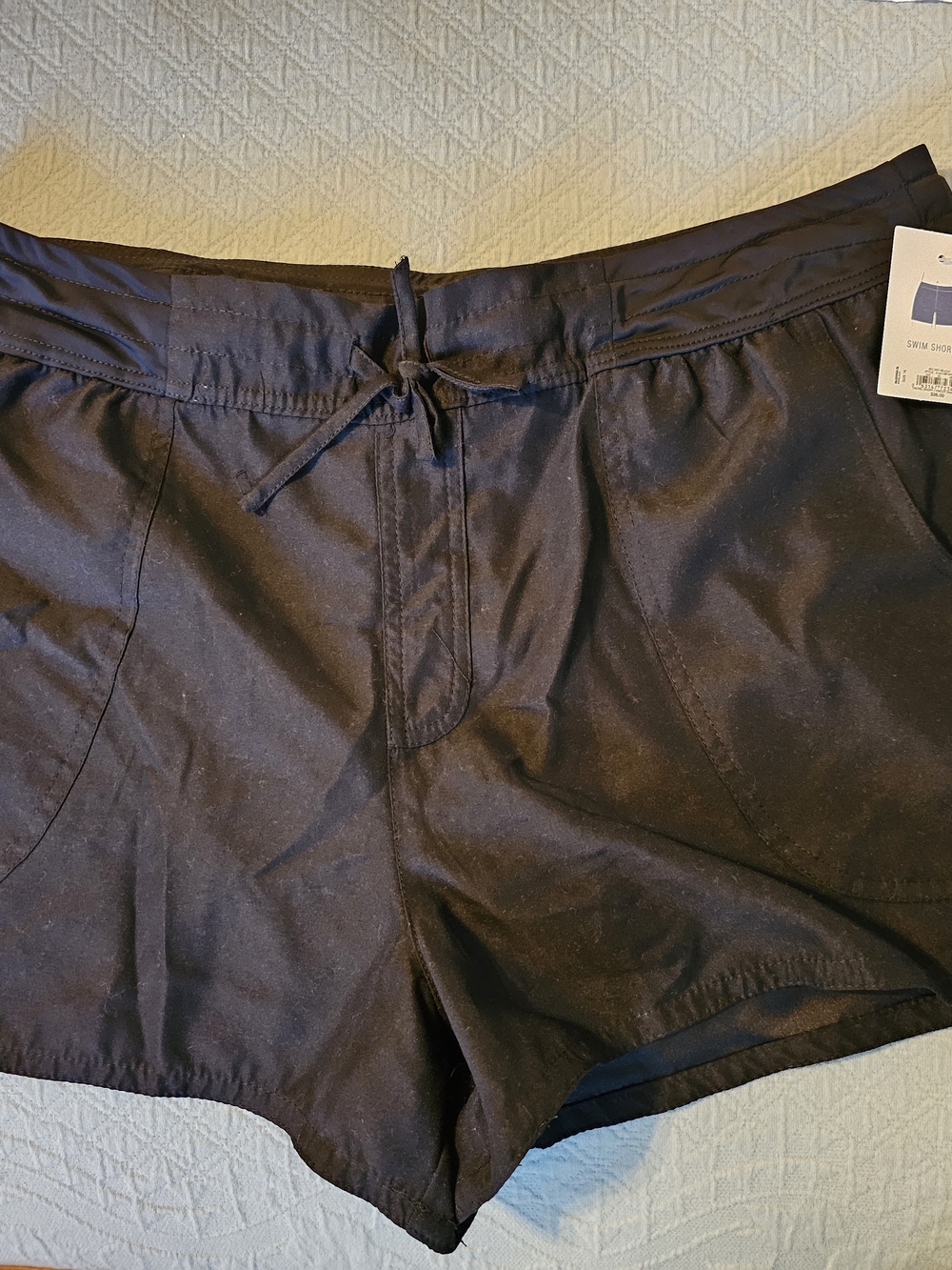 Size 16 Black Drawstring Swim Shorts